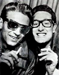 Buddy Holly in new FAOSA Glasses 1954