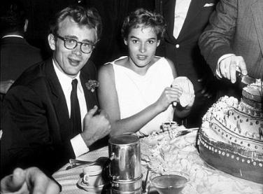 James Dean in Hollywood wearing glasses 