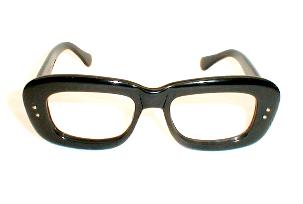 Thick Black Italian glasses, eyeglasses, frames Stenzel