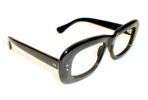 black handmade horn rimmed eyeglasses frames from Italy on sale